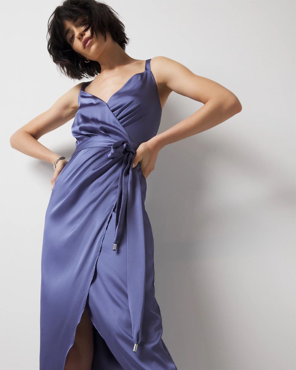 Black And White Wrap Dress main image 1